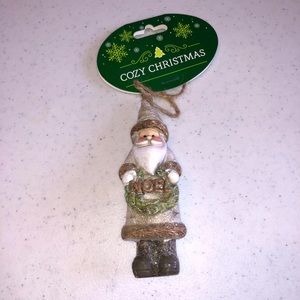 Cozy Christmas Noel Santa Ornament